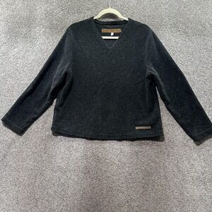 Dakini Pullover Sweater‎ Women Small Gray V Neck Long Sleeve USA Made